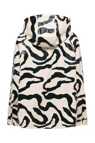 Imperméable à capuche - Blanc et noir