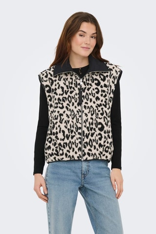 Veste réversible sans manches - Noir et écru