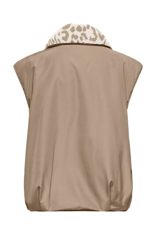 Veste réversible sans manches - Beige et écru