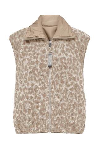 Veste réversible sans manches - Beige et écru