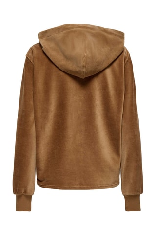 Sweat en velours - Marron clair