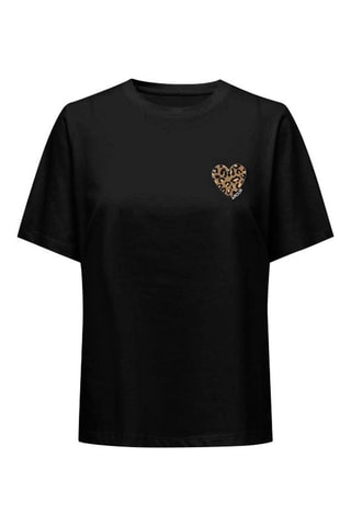 T-shirt regular en coton biologique - Noir