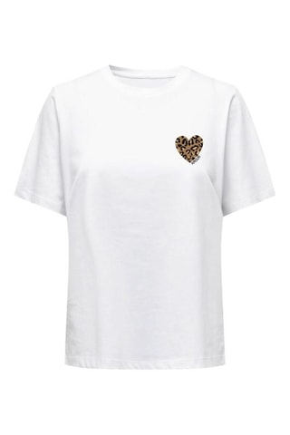 T-shirt regular en coton biologique - Blanc