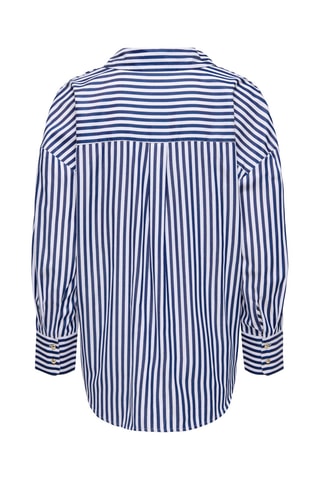 Chemisier regular - Bleu marine et blanc