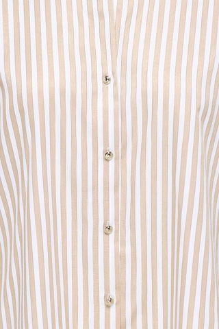 Chemisier regular - Beige et blanc