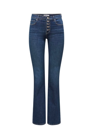 Jean flare taille haute - Bleu