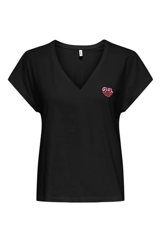 T-shirt regular en coton biologique - Noir