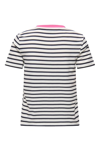 T-shirt regular - Blanc et bleu marine