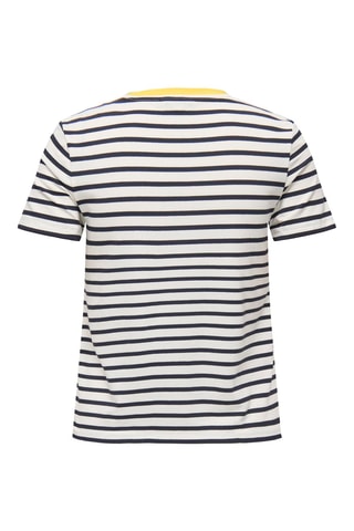 T-shirt regular - Blanc et bleu marine