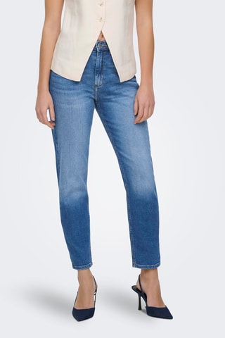 Jean mom - Bleu cobalt