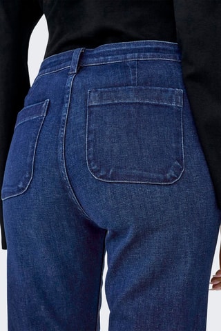 Jean flare taille haute - Bleu foncé