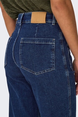 Jean wide legs en coton biologique - Bleu