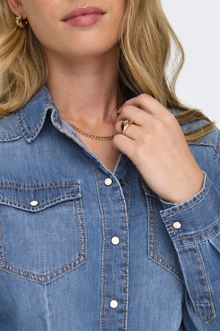 Chemisier en jean - Bleu