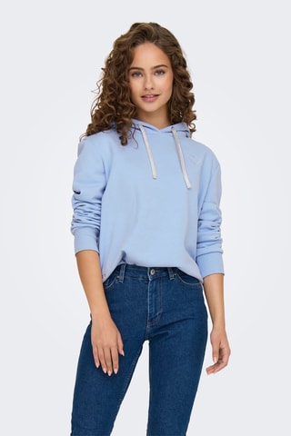 Sweat regular à capuche - Bleu