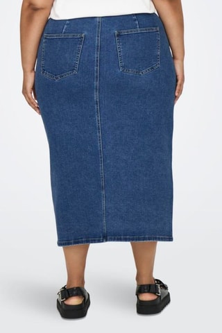 Jupe droite en jean - Bleu foncé