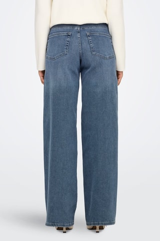 Jean wide legs en coton biologique - Bleu