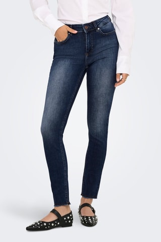 Jean skinny en coton biologique - Bleu foncé