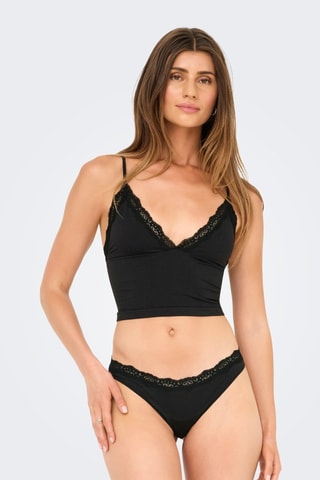 Crop top en coton biologique - Noir