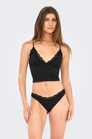 Crop top en coton biologique - Noir