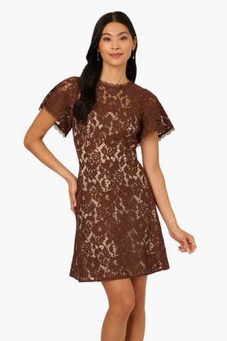 Trapezium Jurk - Bruin