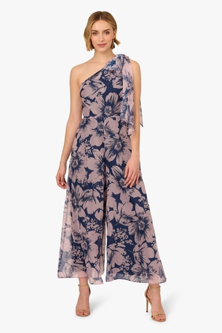 Asymmetrische Jumpsuit - Blauw