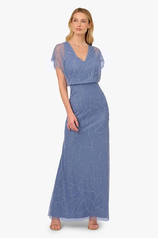 Lange Jurk - lavendelpaars - Blauw