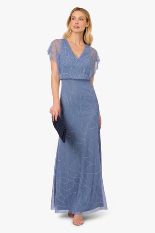 Lange Jurk - lavendelpaars - Blauw