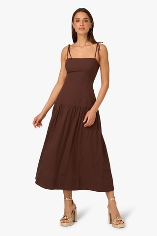 Midi-jurk - Bruin