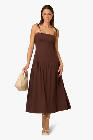 Midi-jurk - Bruin