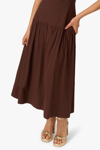 Midi-jurk - Bruin