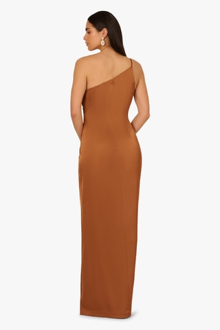 Asymmetrische Jurk - Bruin