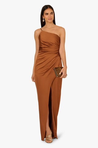 Asymmetrische Jurk - Bruin
