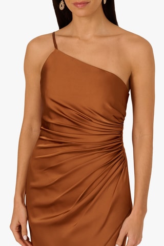 Asymmetrische Jurk - Bruin