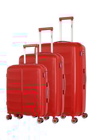 Set de 3 valises Andromède (S/M/L) - Rouge - 56/65/75 cm