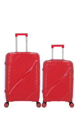 Handbagagetrolley en Weekendtrolley Lyra (S/M) - Rood - 55/65 cm