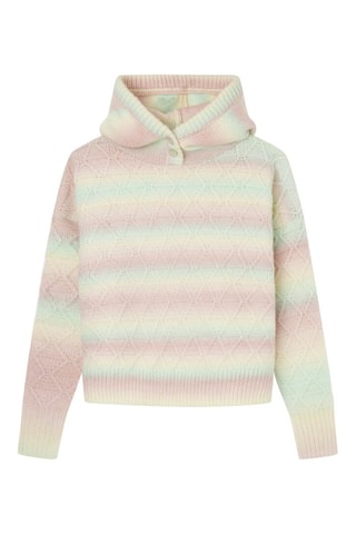 Maglia con cappuccio - Rosa e turchese