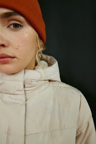 Piumino con cappuccio - Beige