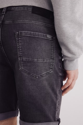 Spijkerbermuda - Donkergrijs