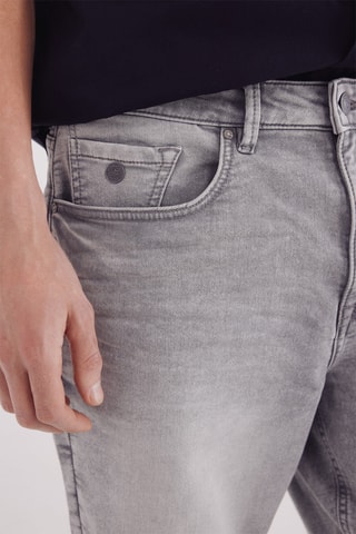 Spijkerbermuda - Lichtgrijs