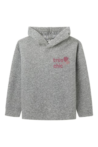 Felpa con cappuccio - Grigio chiaro melange