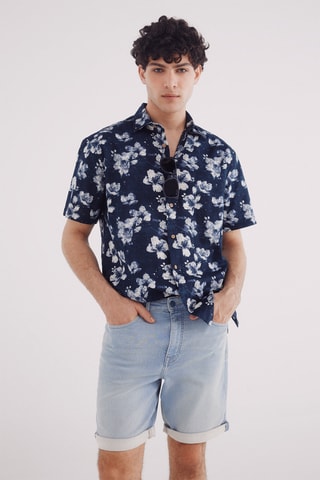 Spijkerbermuda - Hemelsblauw