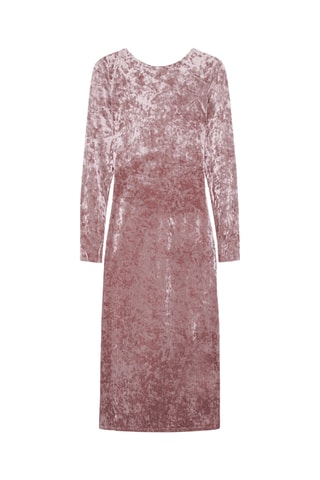 Velours Midi-jurk - Roze