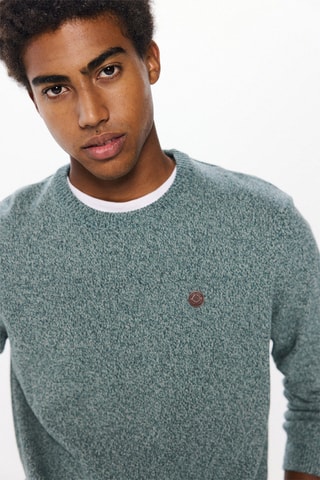 Trui - Gemêleerd Pauwblauw