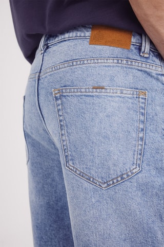 Spijkerbermuda - Lichtblauw