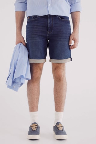 Spijkerbermuda - Hemelsblauw