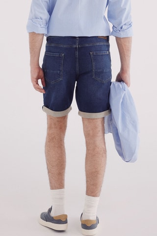 Spijkerbermuda - Hemelsblauw
