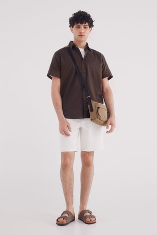 Linnen Overhemd - Bruin