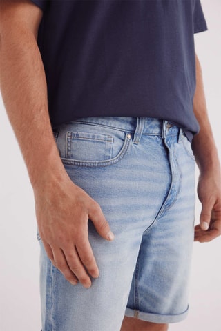 Spijkerbermuda - Hemelsblauw