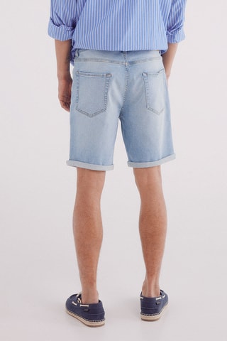 Spijkerbermuda - Hemelsblauw