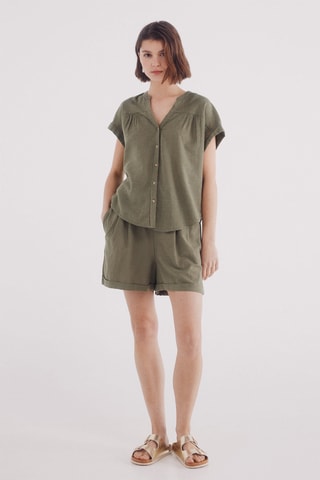 Linnen Blouse - Kaki